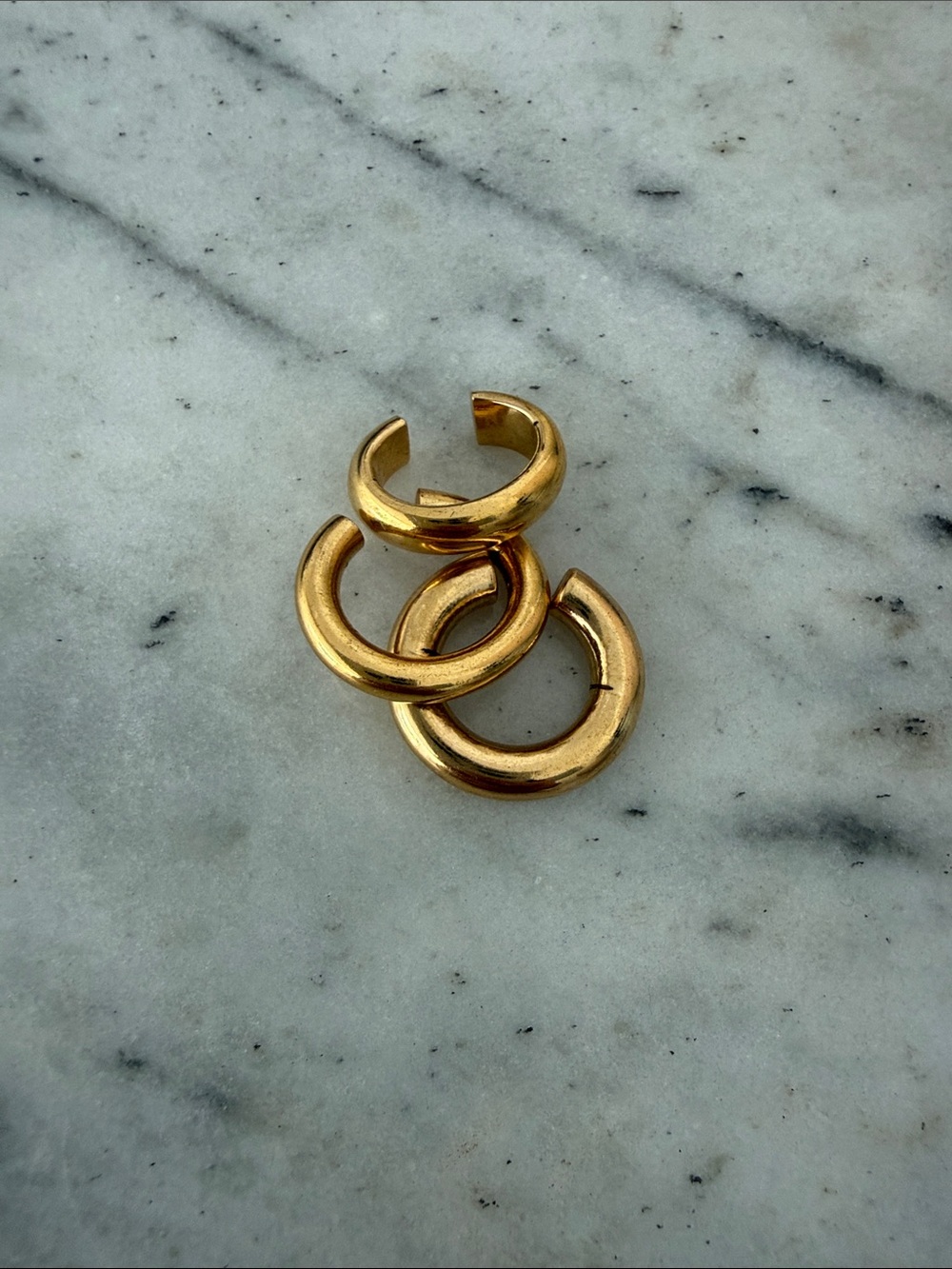 Jennifer Fisher Gold Chunky Ear Cuffs Trio
